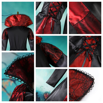Girls Halloween Vampire Costume Long Tutu Dress