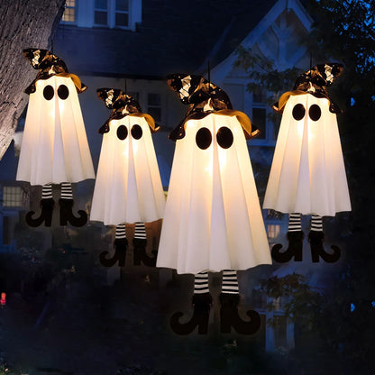 Halloween LED Hanging Witch and Ghost Lights