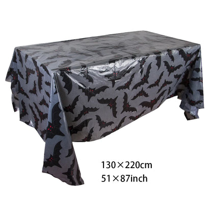 Halloween Plastic Tablecloth with Haunted House