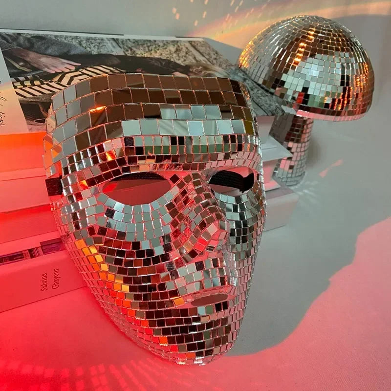 Disco Ball Mirror Face Mask